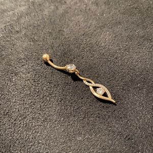 10k Gold Plated Dangle Belly Ring